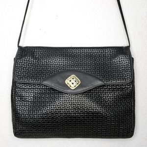 Vintage Susan Gail Woven Leather Crossbody Shoulder Bag